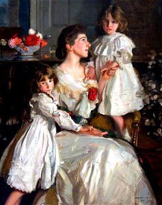Harrington Mann - Alice Marjorie Cunningham and daughters 1902