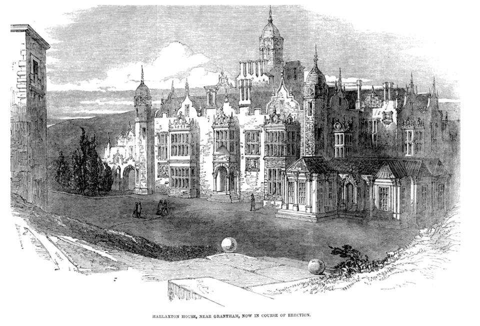 Harlaxton House, near Grantham, now in Course of Erection - ILN 1853