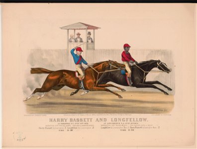 Harry Bassett and Longfellow at Saratoga, N.Y., July 16th 1872 (and) at Long Branch, N.J., July 2nd 1872. LCCN2002695833