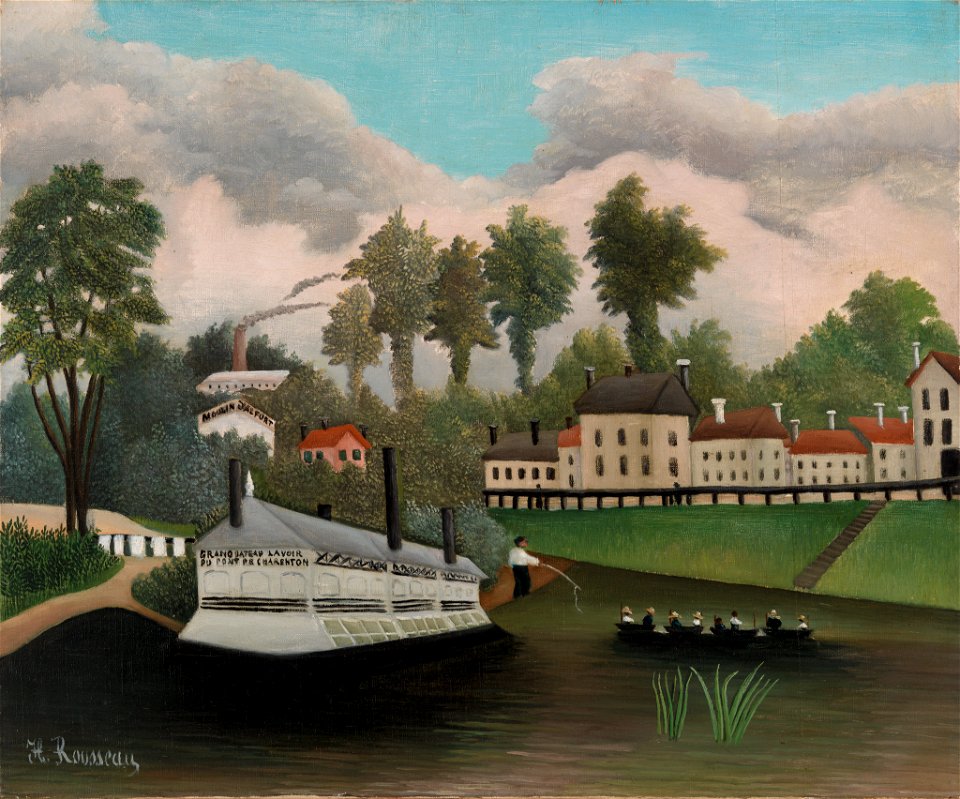 Henri Rousseau - The Laundry Boat of Pont de Charenton (Le Bateau-lavoir du Pont de Charenton) - BF856 - Barnes Foundation
