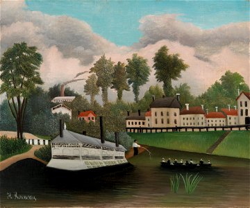 Henri Rousseau - The Laundry Boat of Pont de Charenton (Le Bateau-lavoir du Pont de Charenton) - BF856 - Barnes Foundation