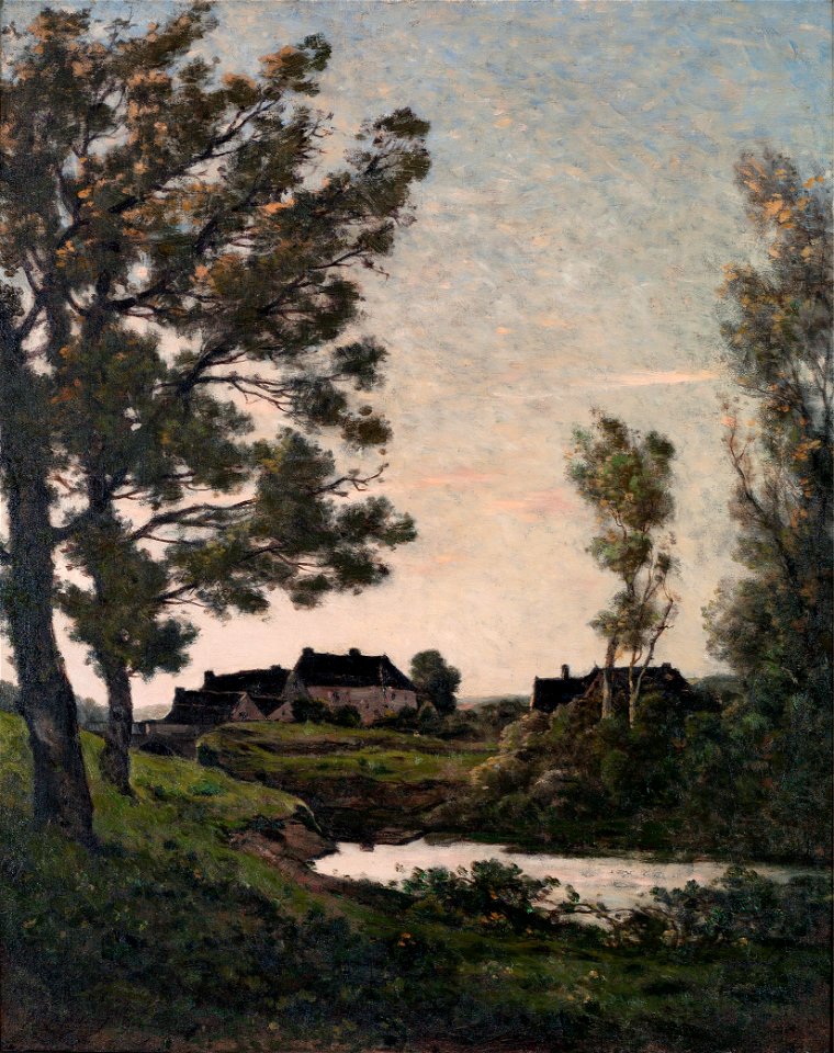Henri-Joseph Harpignies - La Rigole à St. Privé, Yonne (Rivulet at St. Privé, Yonne) - 1952-2.2 - Albright–Knox Art Gallery