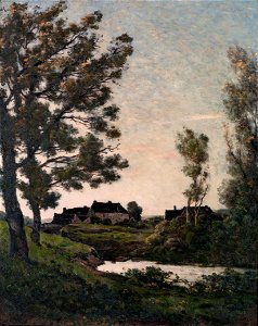 Henri-Joseph Harpignies - La Rigole à St. Privé, Yonne (Rivulet at St. Privé, Yonne) - 1952-2.2 - Albright–Knox Art Gallery