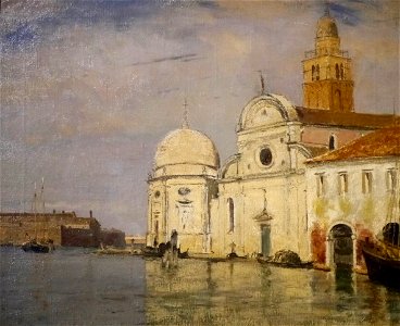 Henri Rouart - L'Église de San Michele, près de Venise. Free illustration for personal and commercial use.