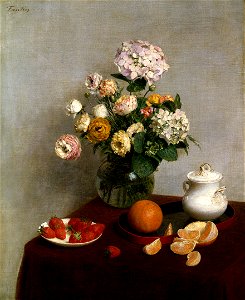 Henri Fantin-Latour - Flores de Verão e Frutos, 1866