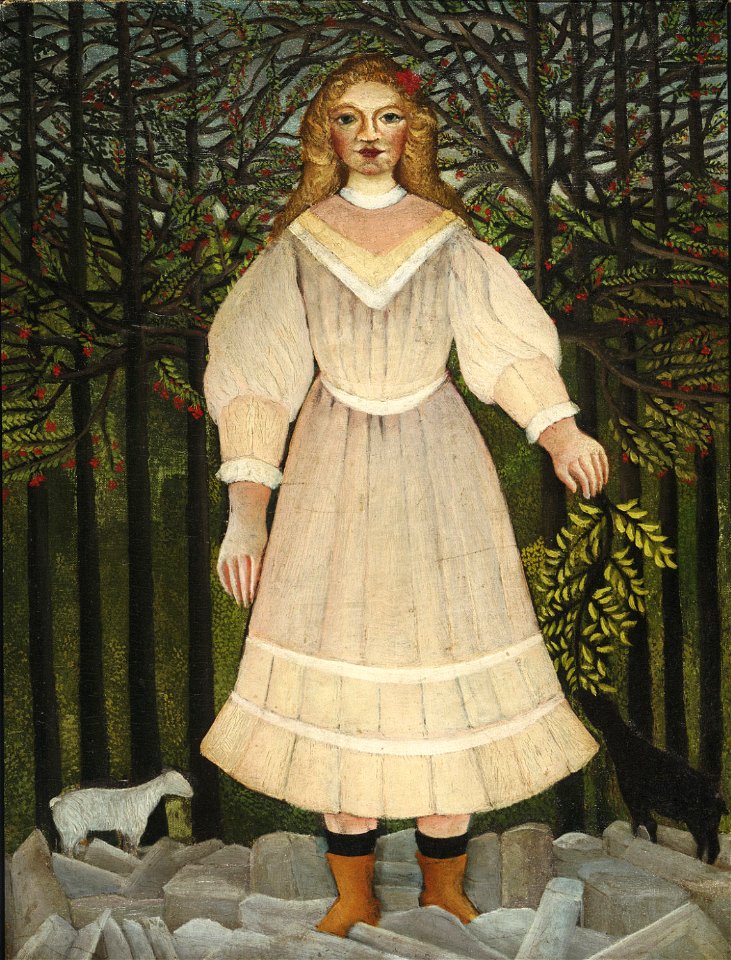 Henri Rousseau - Young Girl in Pink