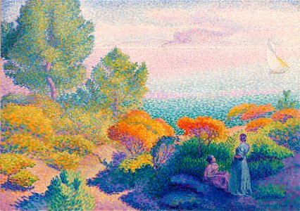 Henri Edmond Cross - Two Women by the Shore, Mediterranean - BF436 - Barnes Foundation
