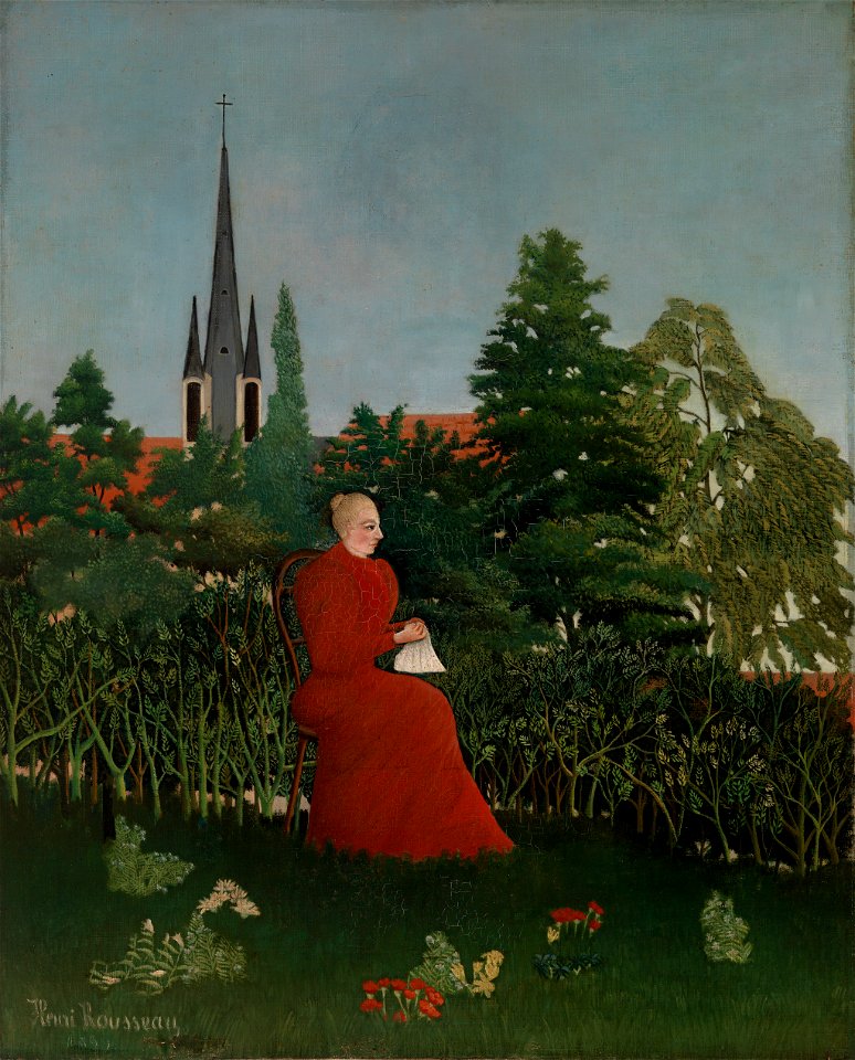 Henri Rousseau - Portrait of a Woman in a Landscape (Portrait de femme dans un paysage) - BF260 - Barnes Foundation