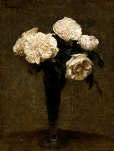 Henri Fantin-Latour - Roses in a Vase - Google Art Project. Free illustration for personal and commercial use.