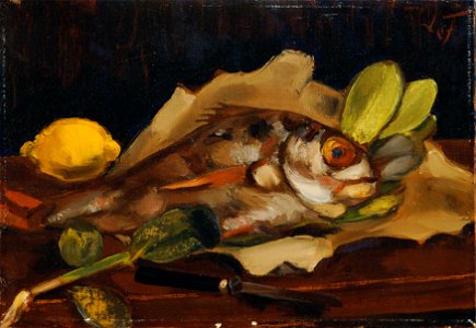 Henri Victor Gabriel Le Fauconnier - Fischstillleben mit Zitrone - 2529 - Österreichische Galerie Belvedere