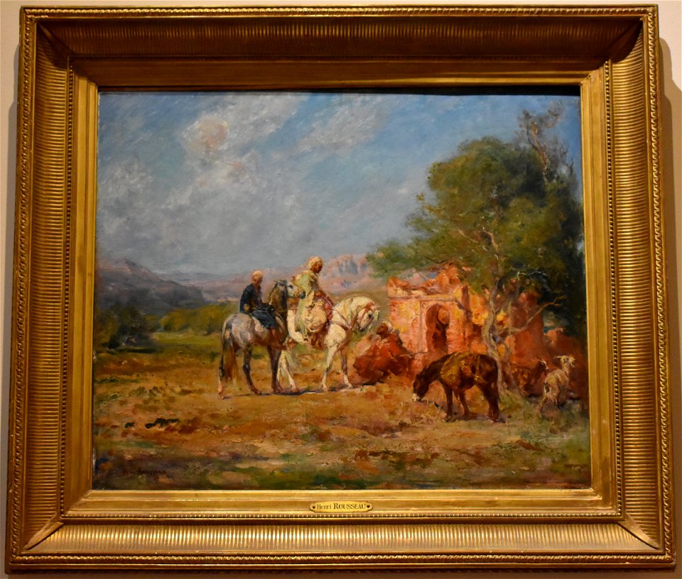 Henri Émilien Rousseau - Cavaliers arabes près du mausolée 01