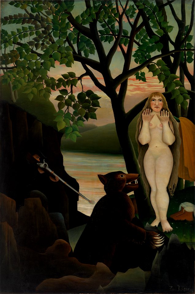 Henri Rousseau - Unpleasant Surprise (Mauvaise surprise) - BF281 - Barnes Foundation