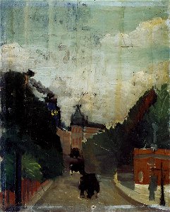 Henri Rousseau - View of the Palais du Metropolitan (study)