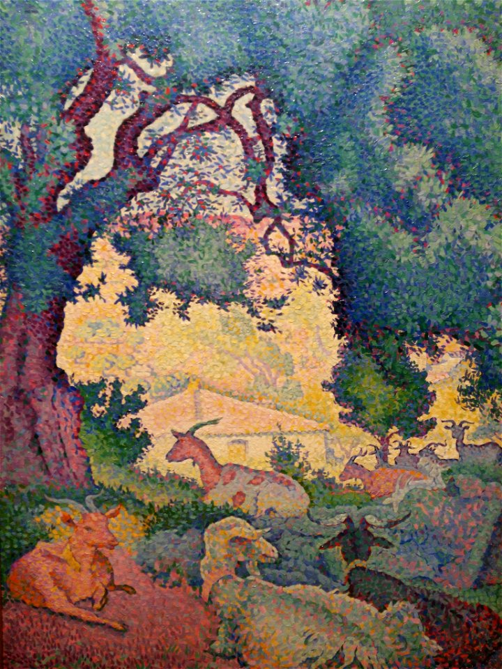 Henri-Edmond Cross - Paysage avec des chèvres