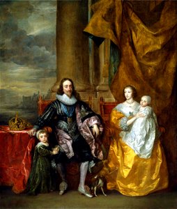 Henrietta Maria and Charles I. Free illustration for personal and commercial use.