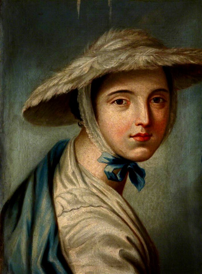 Henrietta Molesworth (1745-after 1839) - A Young Woman in a Feather Hat (after Hoare of Bath) - 836225 - National Trust