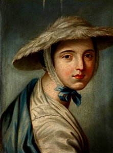 Henrietta Molesworth (1745-after 1839) - A Young Woman in a Feather Hat (after Hoare of Bath) - 836225 - National Trust