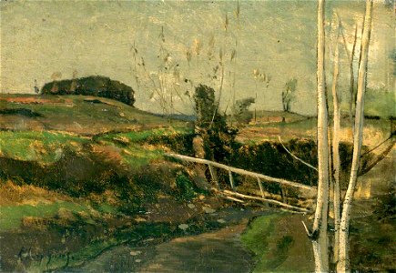 Henri-Joseph Harpignies (1819-1916) - Landscape - ABDAG010731 - Aberdeen Art Gallery