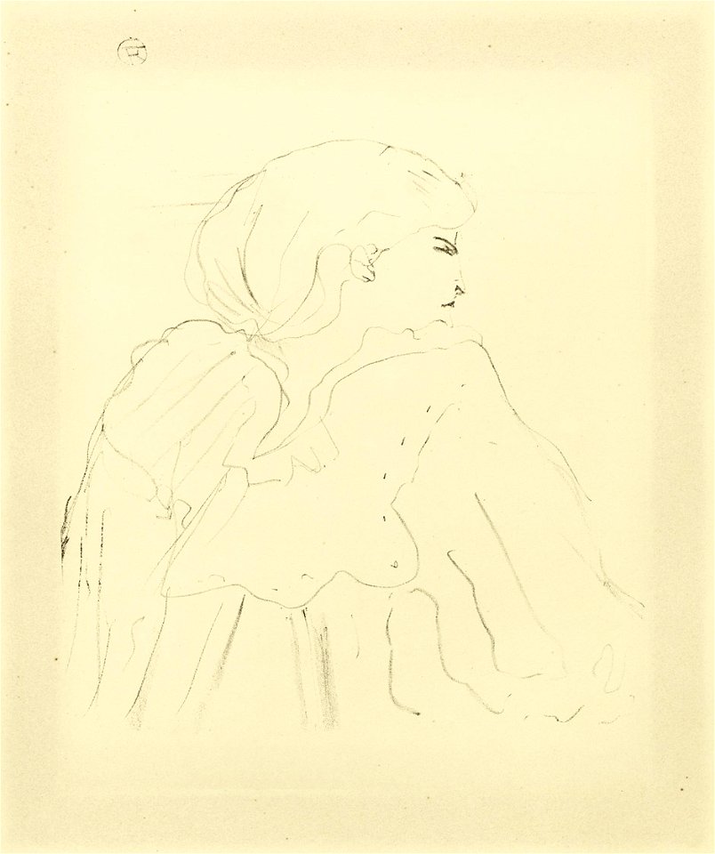 Henri de Toulouse-Lautrec Jane Hading Litho