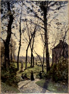 Henri Joseph Harpignies - Esquisse pour la galerie des Tourelles de l'Hôtel de Ville de Paris , Le jardin du Luxembourg - PPP3033 - Musée des Beaux-Arts de la ville de Paris