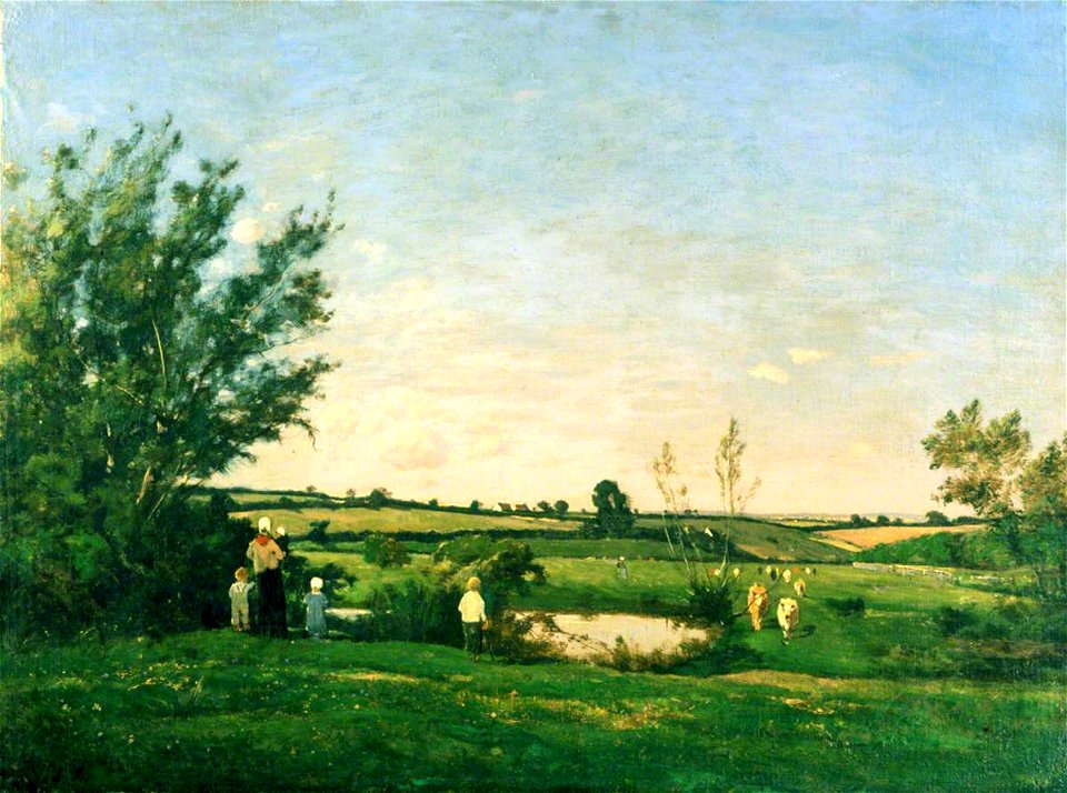 Henri-Joseph Harpignies (1819-1916) - Environs de Saint Privé, Yonne - 1462 - Southampton City Art Gallery