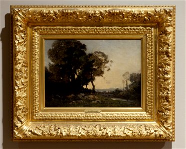 Henri-Joseph Harpignies - Trees to the Left of a Stream - L84.141.16 - Minneapolis Institute of Arts