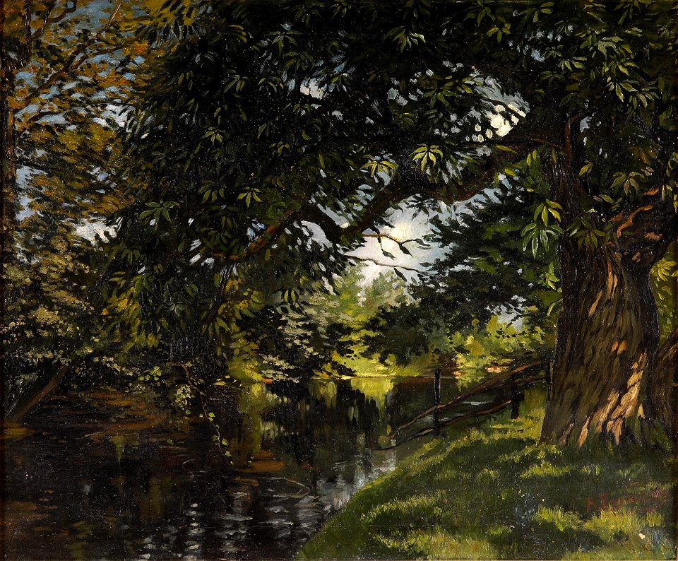 Henricus A W Bogaerts Sommerliche Teichlandschaft