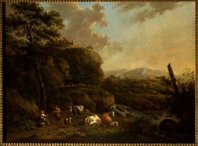Henricus Josephus Antonissen - Mountain Landscape with Shepherds - NB 665 MNW - National Museum in Warsaw