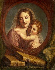 Henrietta Boyle O'Neill (1755-1756-1793) - Trompe l'oeil of the Madonna and Child (after Raphael) and the Two Testaments - 732334 - National Trust