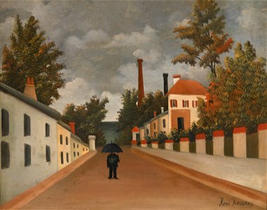 Henri Rousseau - Vue des environs de Paris. Free illustration for personal and commercial use.