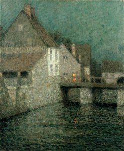 Henri Le Sidaner - Le Petit pont au crépuscule, Gisors - 1910 - 001