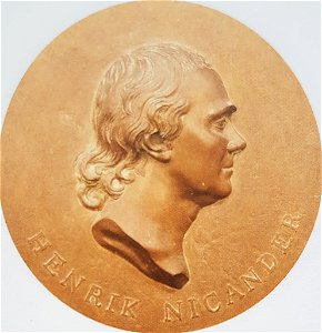 Henrik Nicander x okänd konstnär brons