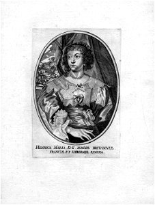 Henriette Marie de France. Free illustration for personal and commercial use.