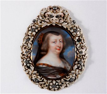 Henri Toutin - Anne of Austria, Queen of France and Navarre (1601-1666), - NMB 2746 - Nationalmuseum