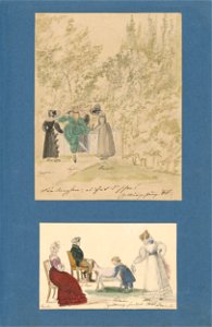 Henriette Odescalchi - Mladé dámy na prechádzke v parku v Rusovciach. Scéna z Rusoviec - K 6232-47 - Slovak National Gallery