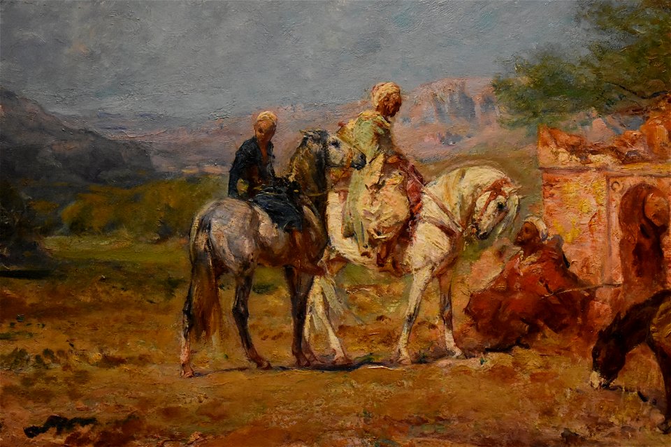 Henri Émilien Rousseau - Cavaliers arabes près du mausolée 03