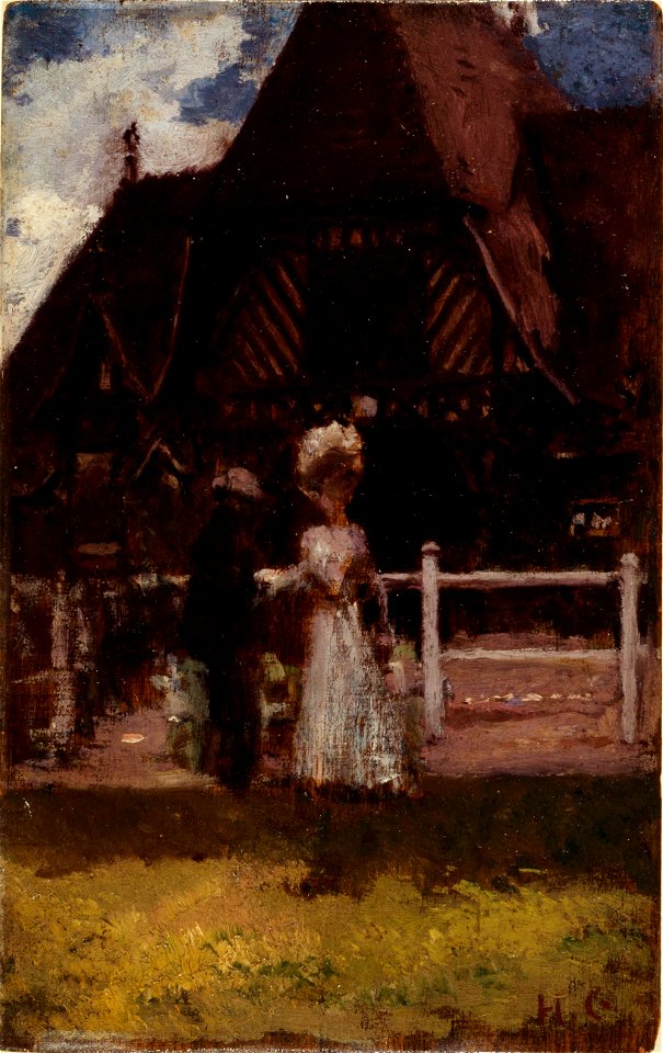 Henri Gervex - Étude pour un tableau non identifié, montrant l'hippodrome de Deauville - P2713 - Musée Carnavalet