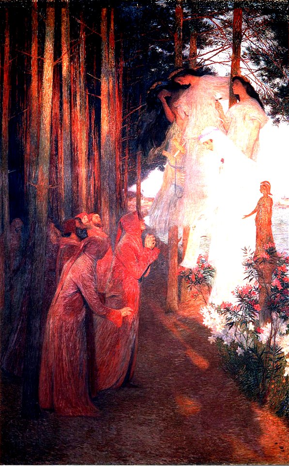 Henri Martin - L'apparition de Clémence Isaure aux troubadours