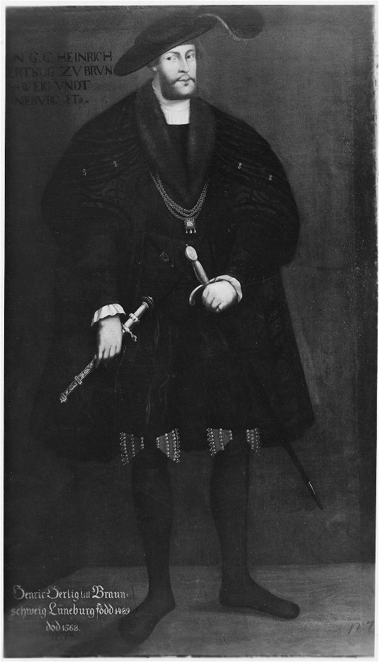 Henrik II, 1489-1568, hertig av Braunschweig-Wolfenbüttel (David Frumerie) - Nationalmuseum - 15257