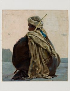 Henry Brokman - Louxor, arabe assis, de trois-quarts dos - PPP3627 - Musée des Beaux-Arts de la ville de Paris