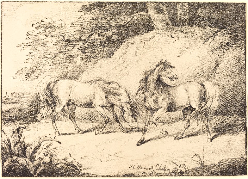 Henry Bernard Chalon - Wild Horses (1804)