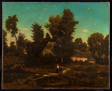 Henri Joseph Harpignies - Paysage aux chaumières - PPP3615 - Musée des Beaux-Arts de la ville de Paris