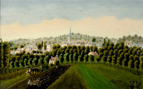 Henri Rousseau - Vue de Billancourt et Bas Meudon, effet de brume. Free illustration for personal and commercial use.