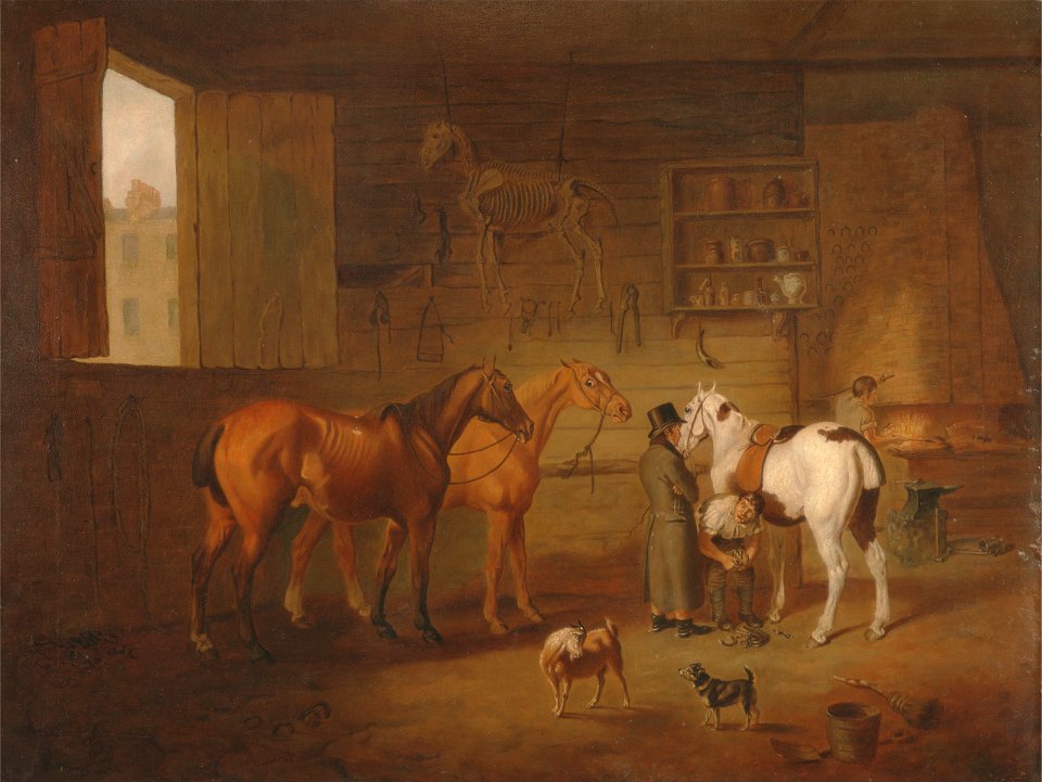 Henry Bernard Chalon - The Blacksmith's Shop - Google Art Project