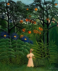 Henri Rousseau Femme se promenant. Free illustration for personal and commercial use.