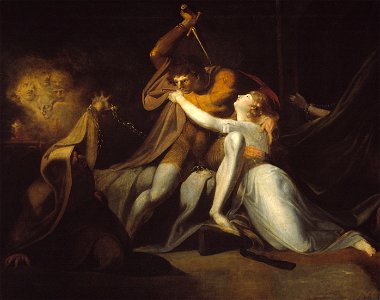 Henry Fuseli - Percival Delivering Belisane from the Enchantment of Urma - Google Art Project