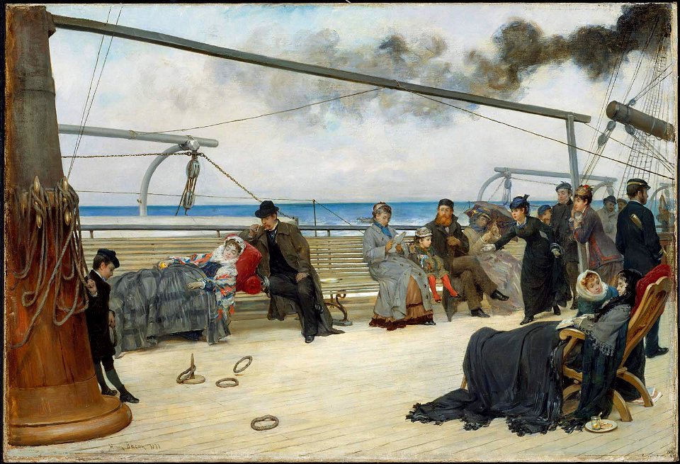 Henry Bacon - On the Open Sea- The Transatlantic Steamship Péreire - 13.1692 - Museum of Fine Arts