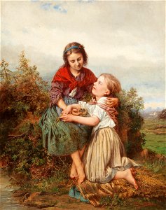 Henry Campotosto Geschwister mit Vogelnest 1863