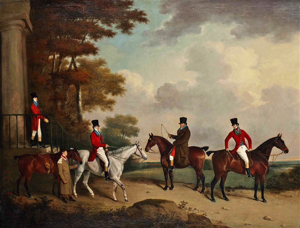 Henry Bernard Chalon - The Reverends George and John Bower, Robert Bower of Welham and Robert Bower Junior (1821)