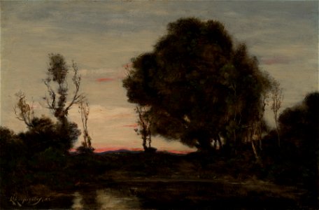 Henri-Joseph Harpignies - Landscape at Dusk - 1983.53.6 - Yale University Art Gallery